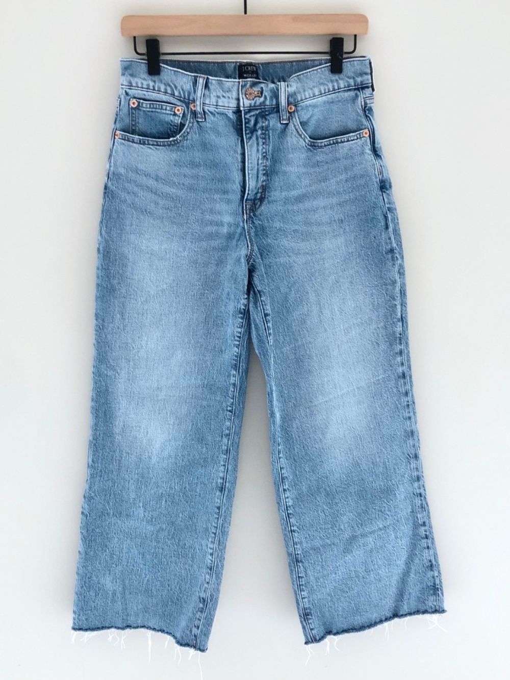 J.Crew Factory Wide-leg Cropped Jean in all-day stretch